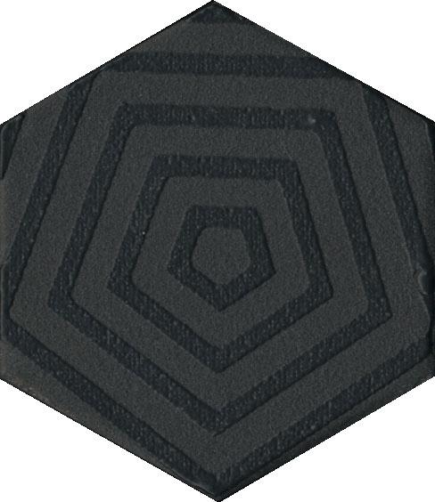 Декор Агуста черный 6x5,2
