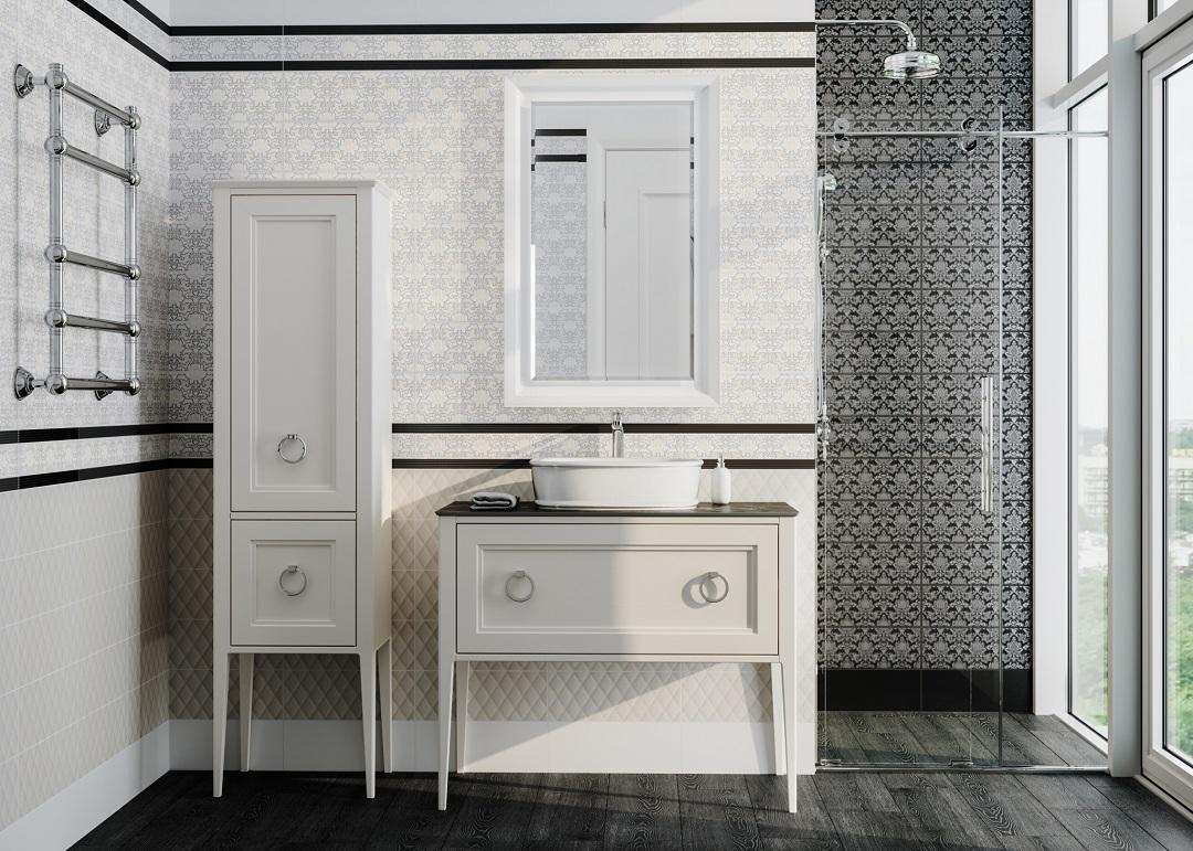 Зеркало PLAZA Classic 65, белое матовое