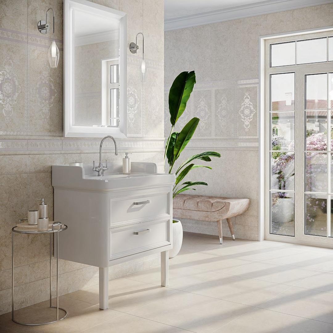 Тумба KERAMA MARAZZI Pompei напольная с ящиками 80, белая глянцевая