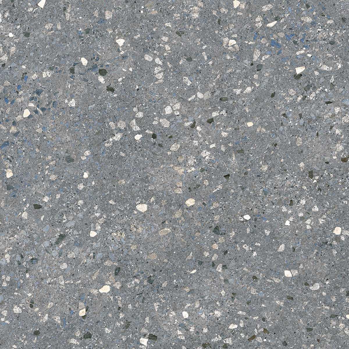 Терраццо серый тёмный обрезной 60x60