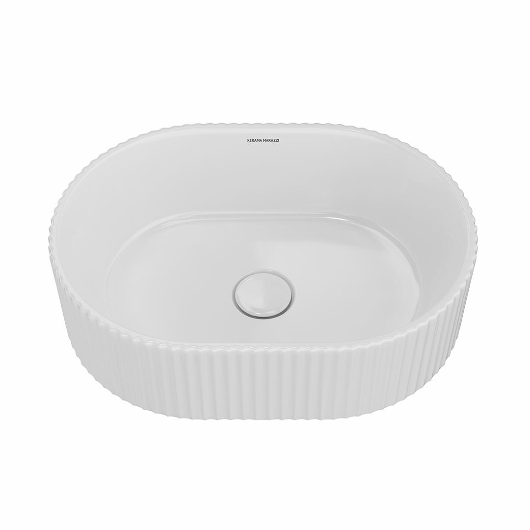 Раковина ARTBASIN Vento накладная 50, белая глянцевая