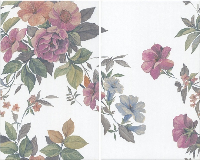 Панно Ломбардиа матовый (из 2 ч. разм. 25x40) 50x40