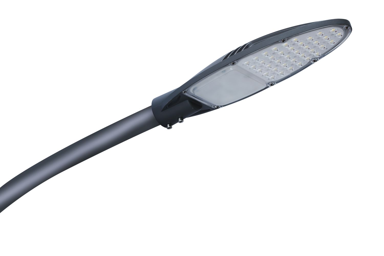 Светильник светодиодный консольный OPPLE EQ LED Streetlight-EQ40W-5700-150+70D-GY-GP2 уличный — вид под углом-1
