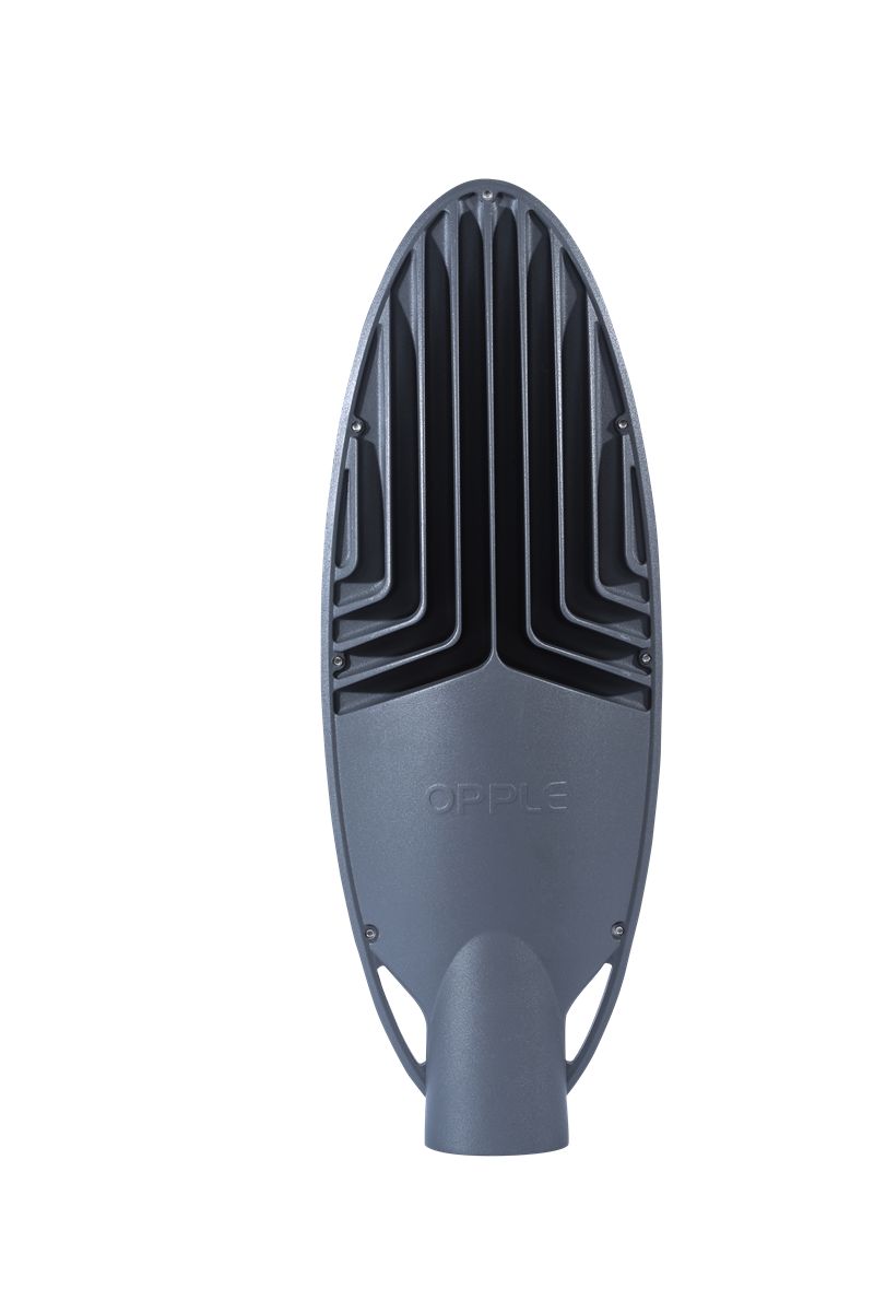 Светильник светодиодный консольный OPPLE EQ LED Streetlight-EQ40W-5700-150+70D-GY-GP2 уличный — вид спереди на корпус