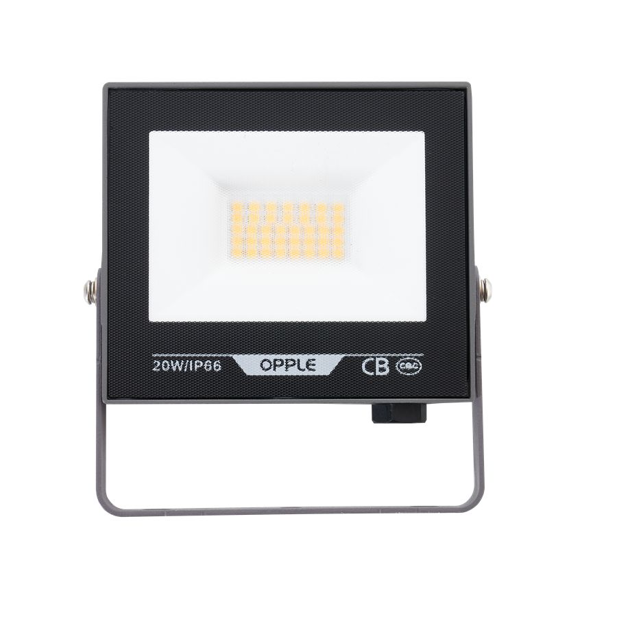 Прожектор светодиодный уличный OPPLE LED Floodlight EQ3 20W-3000-GY-GP поворотный — вид спереди на корпус