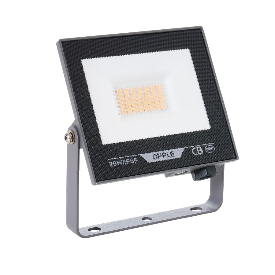 Прожектор светодиодный уличный OPPLE LED Floodlight EQ3 20W-3000-GY-GP поворотный — вид под углом