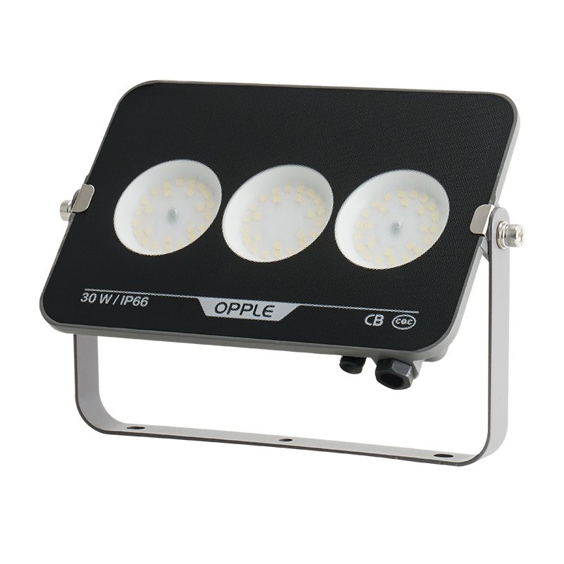 Прожектор светодиодный уличный OPPLE LED Floodlight EQ3 30W-4000-GY-GP поворотный — вид под углом-2