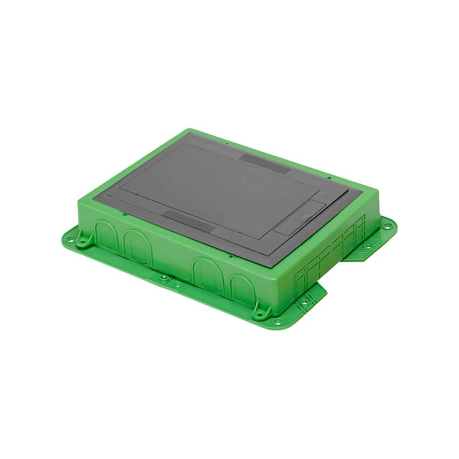 Монтажная коробка Simon Connect для влагостойкой основы IP66, под установку в фальшпол Simon K45 — вид под углом