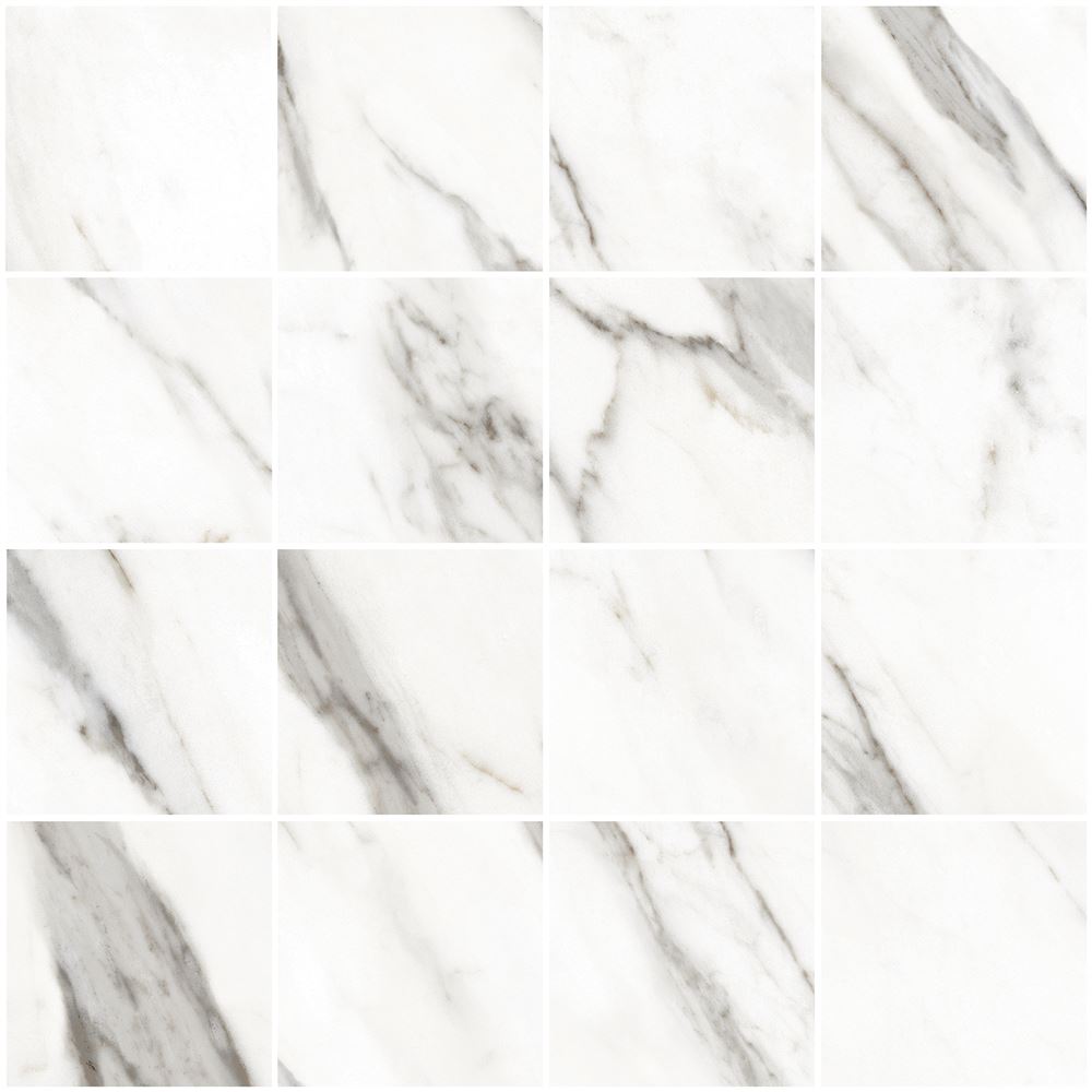 7.5x7.5 MarbleSet Мозаика Венато Светло-серый Лаппато R9 Ректификат