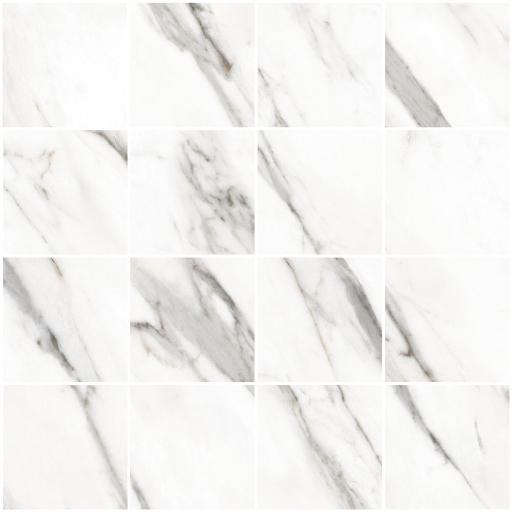 7.5x7.5 MarbleSet Мозаика Венато Светло-серый Лаппато R9 Ректификат