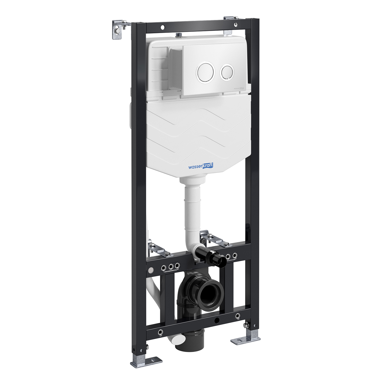 Инсталляция Wasserkraft Aller для подвесного унитаза — рама с бачком вид под углом