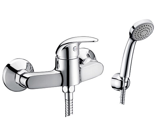 Смеситель для душа Wasserkraft Isen 2600 — вид сбоку на корпус и лейка отдельно