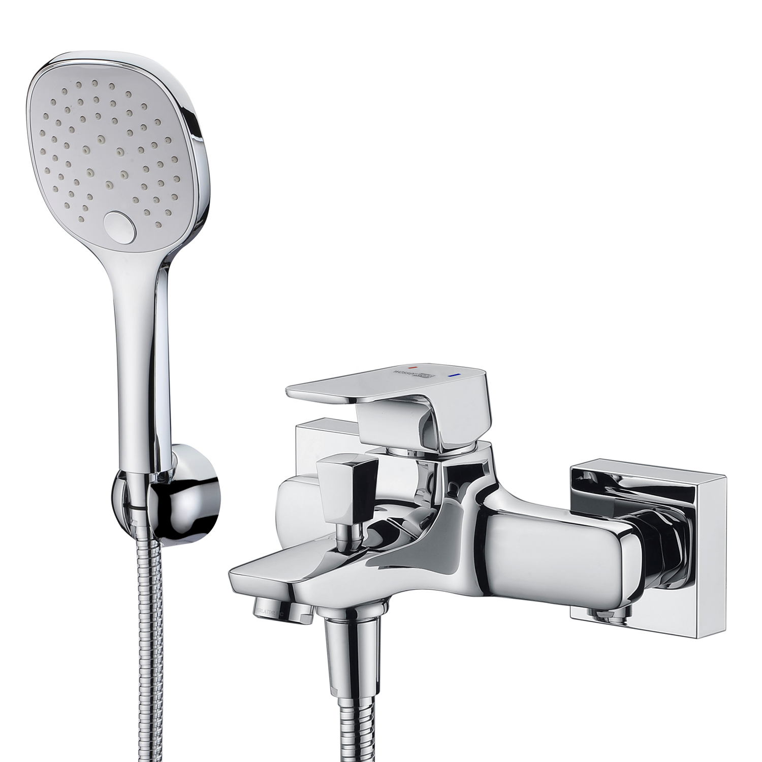 Смеситель Wasserkraft Salm 2700 с коротким изливом — вид сбоку на душевую лейку и корпус-1