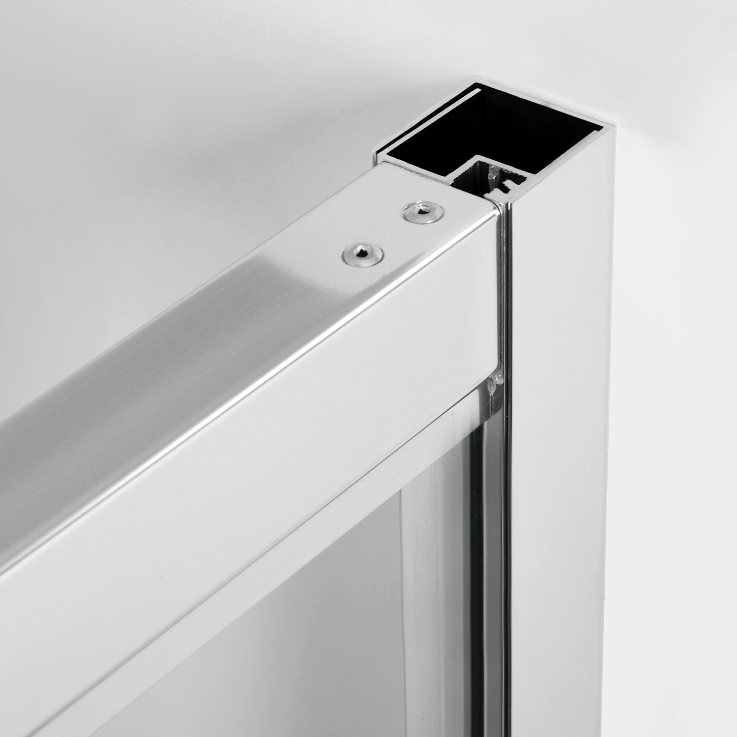 Душевой уголок Wasserkraft Berkel 48P 80х90 — металлический профиль крупным планом