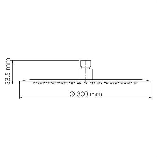 Верхний душ Wasserkraft Sauer 7100 — чертёж с размерами