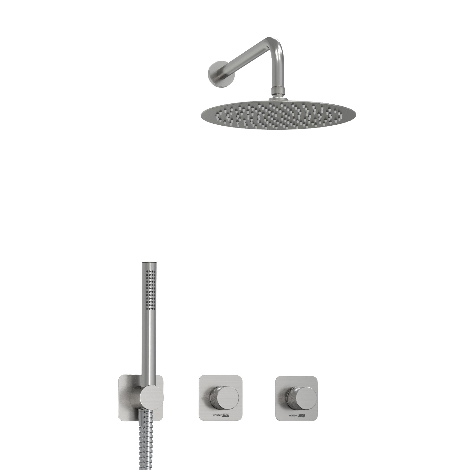Душевая система Wasserkraft Tauber 6400 с тропическим душем + лейка — комплект с верхним и ручным излучателем