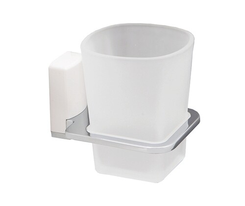 Стакан Wasserkraft Leine K-5000White для зубных щеток — вид под углом