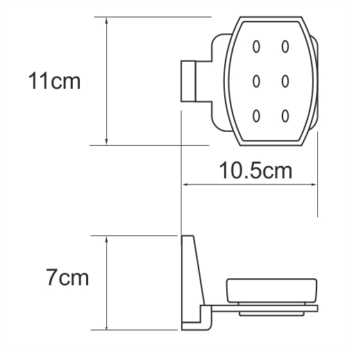 Мыльница Wasserkraft Lopau K-6000 — чертёж с размерами