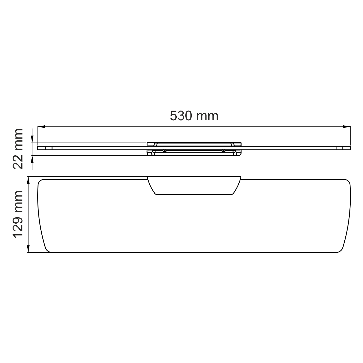 Полка Wasserkraft Elbe K-7200 — чертёж с размерами
